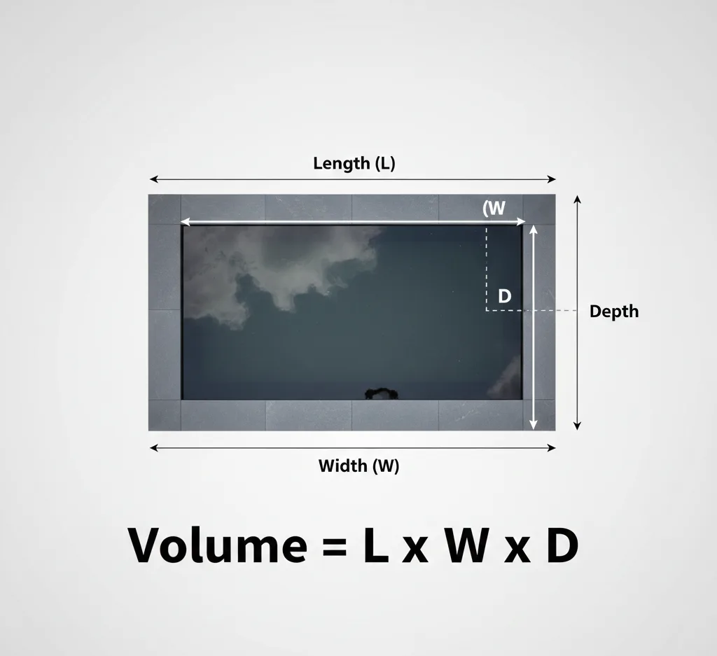 garden pond with length