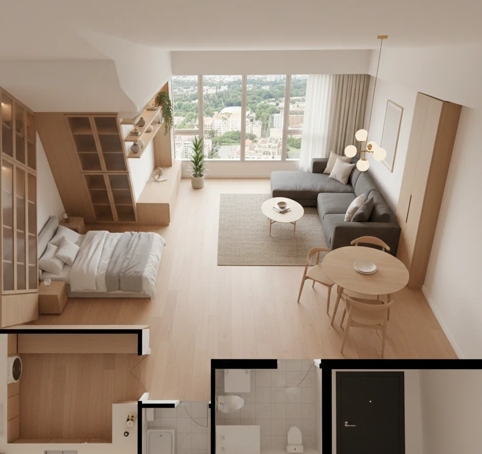 2 Room Flexi Floor Plan